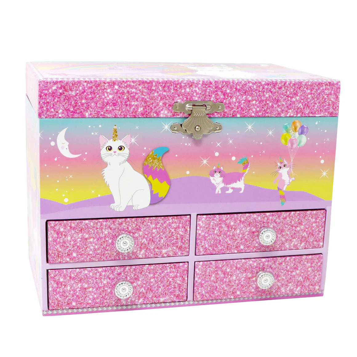 Pink Poppy - Caticorn Dreams Medium Musical Jewellery Box image 3