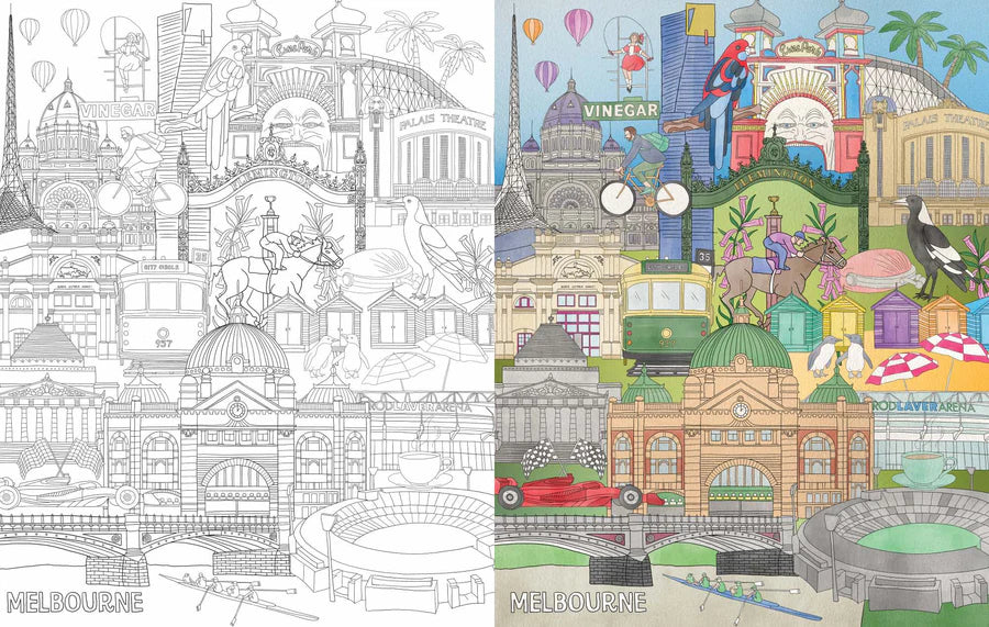 Wall Art Colouring Book- Australia image 1
