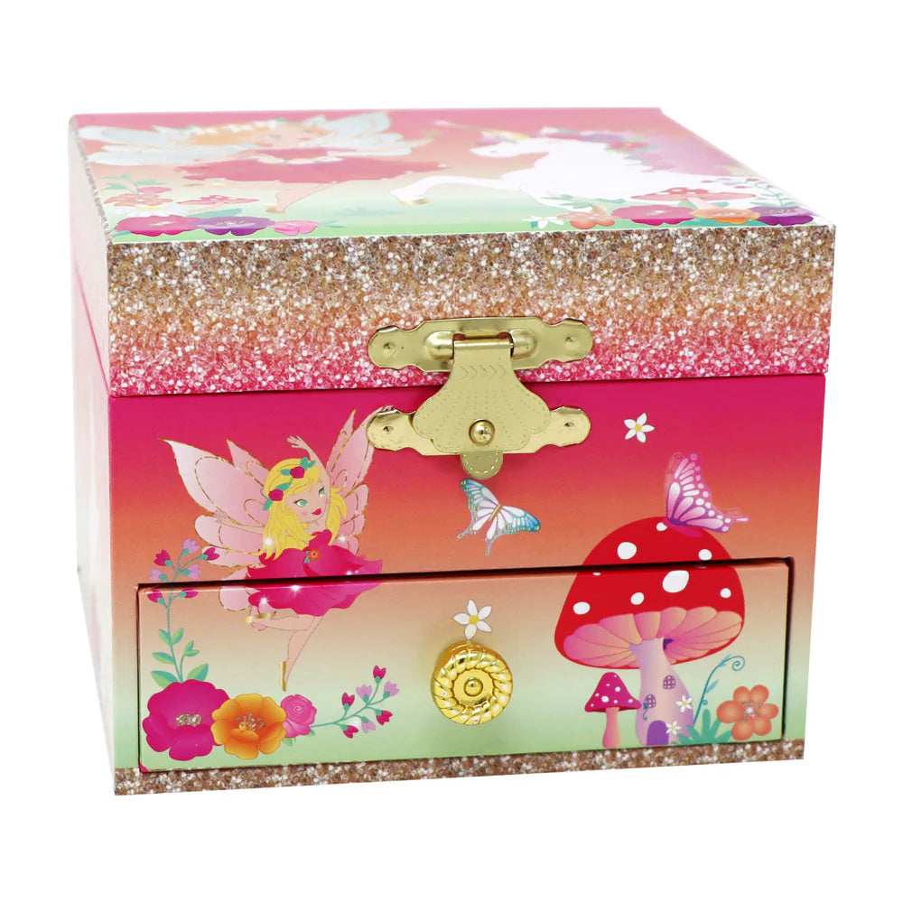 Pink Poppy- Unicorn & The Pixie Fairy Small Musical Jewellery Box image 3