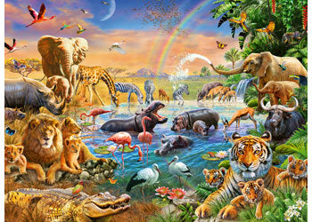 Ravensburger - Savannah Jungle Waterhole 100 piece image 1