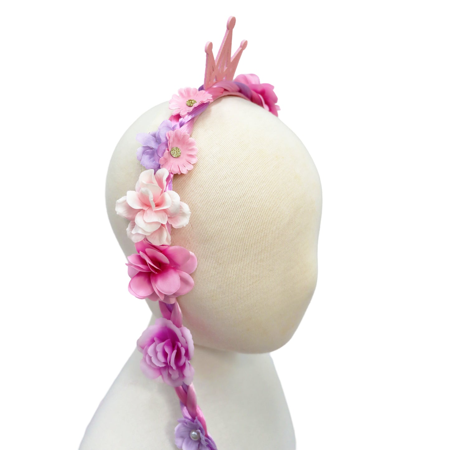 Pink Poppy Princess Braided Hair Headband image 5