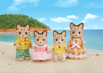 Sylvanian Families Striped Cat Family image 1