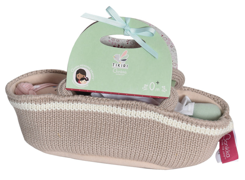 Green Outfit Baby with Knitted Carry Cot image 5