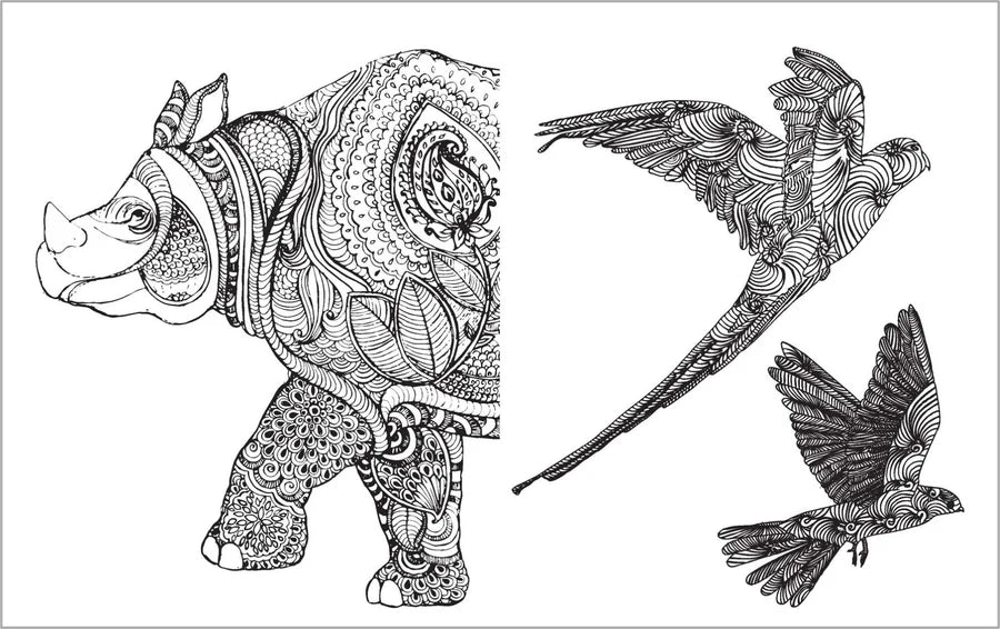 Colour Vibes - Adult Colouring Book - Nature image 4
