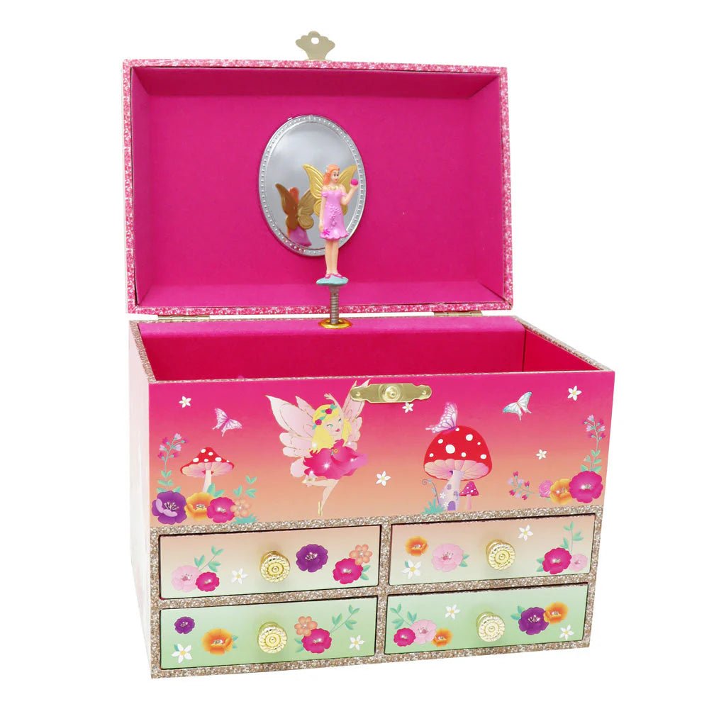 Pink Poppy - Unicorn & The Pixie Fairy Medium Musical Jewellery Box image 1