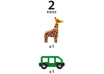 BRIO - Giraffe and Wagon 2 pieces image 2