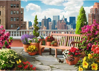 Ravensburger - Rooftop Garden Puzzle 500 piece Large Format image 1