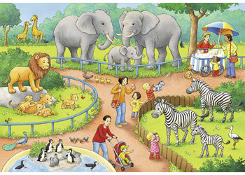 Ravensburger - A Day At The Zoo Puzzle 2x24 piece image 2