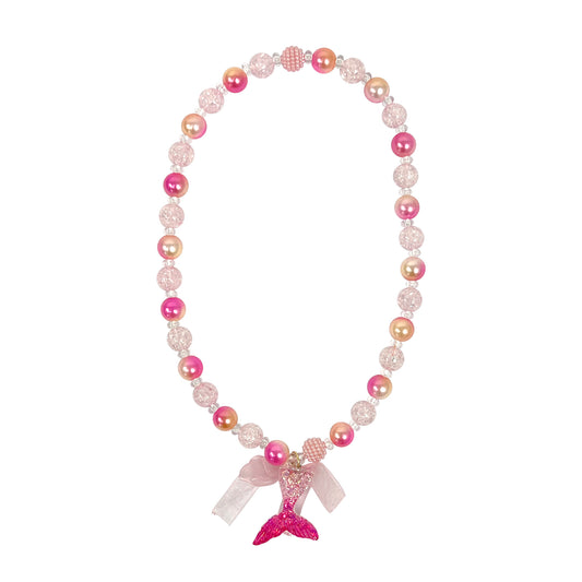 Pink Poppy Mermaid Tail Necklace image 0