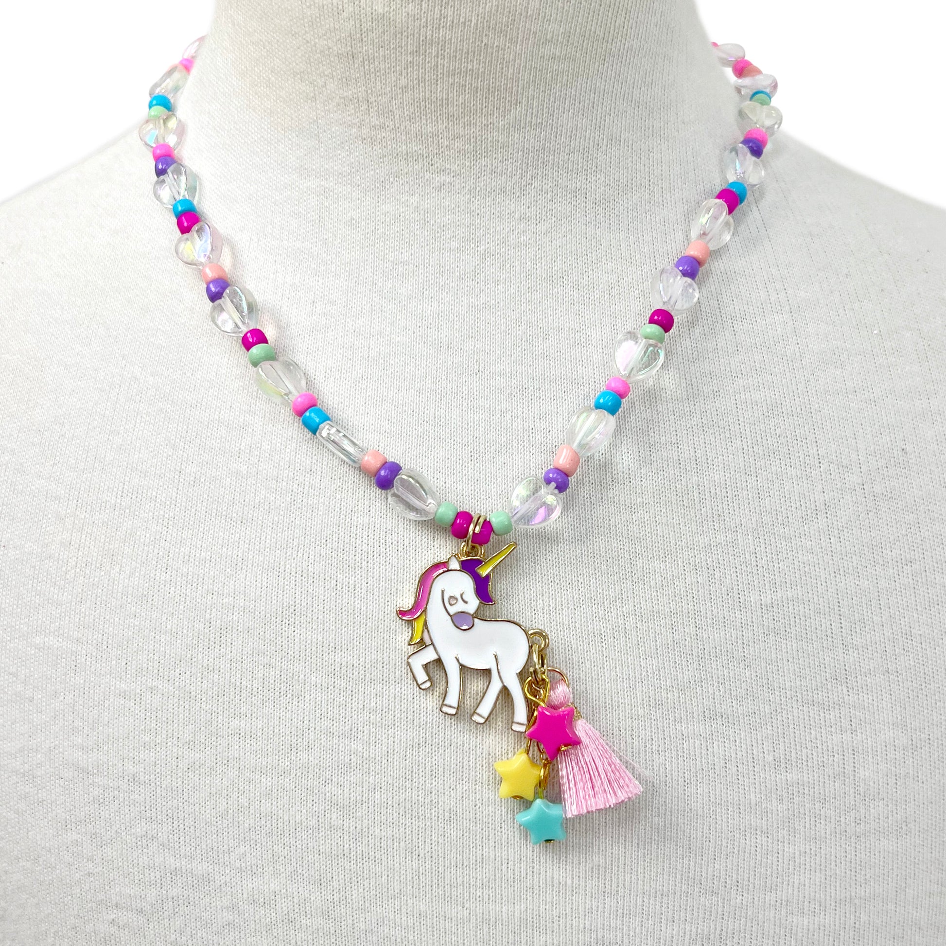 Pink Poppy Unicorn Necklace & Bracelet image 3