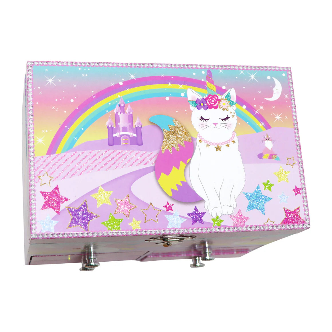 Pink Poppy - Caticorn Dreams Medium Musical Jewellery Box image 0