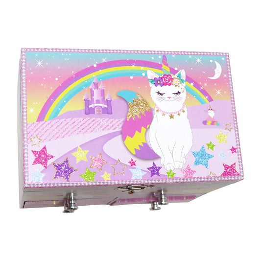 Pink Poppy - Caticorn Dreams Medium Musical Jewellery Box image 0