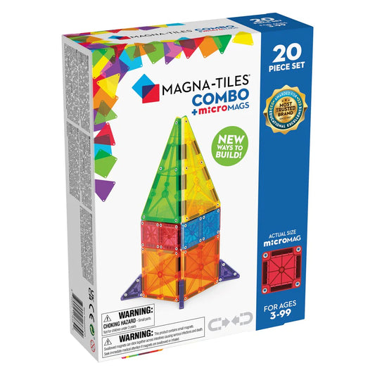 MAGNA-TILES - Combo + microMAGS 20 piece Set image 0