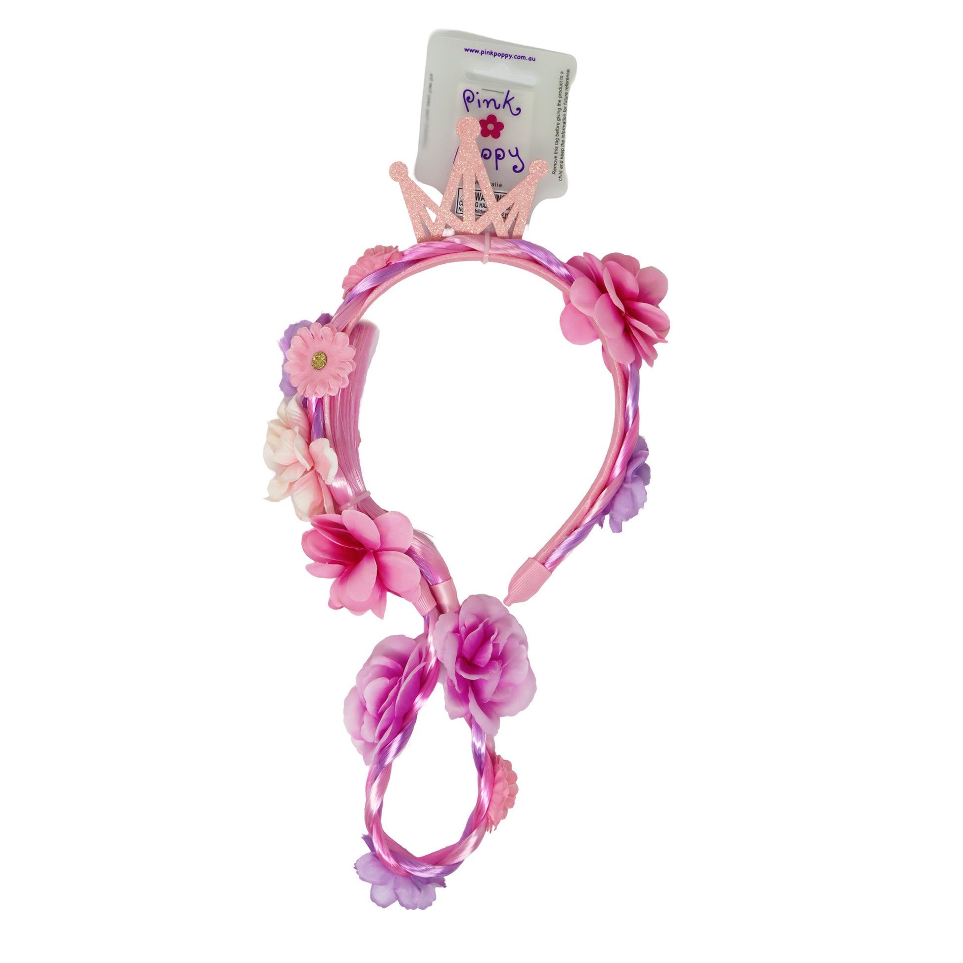 Pink Poppy Princess Braided Hair Headband image 8