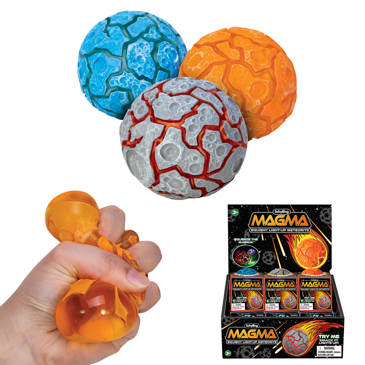 Nee Doh Magma Ball - Light Up Squishy  Meteorite image 4