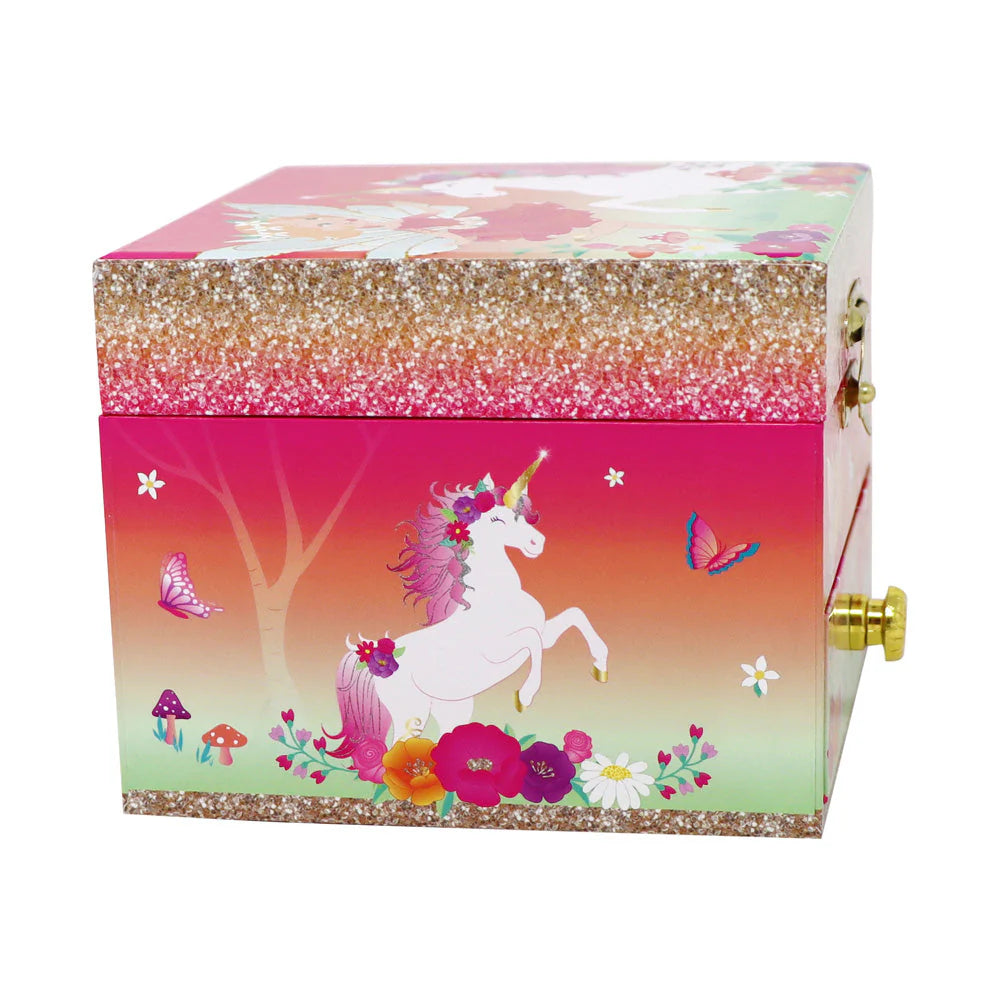 Pink Poppy- Unicorn & The Pixie Fairy Small Musical Jewellery Box image 4