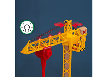 Brio - Construction Crane w Lights 5pc image 4