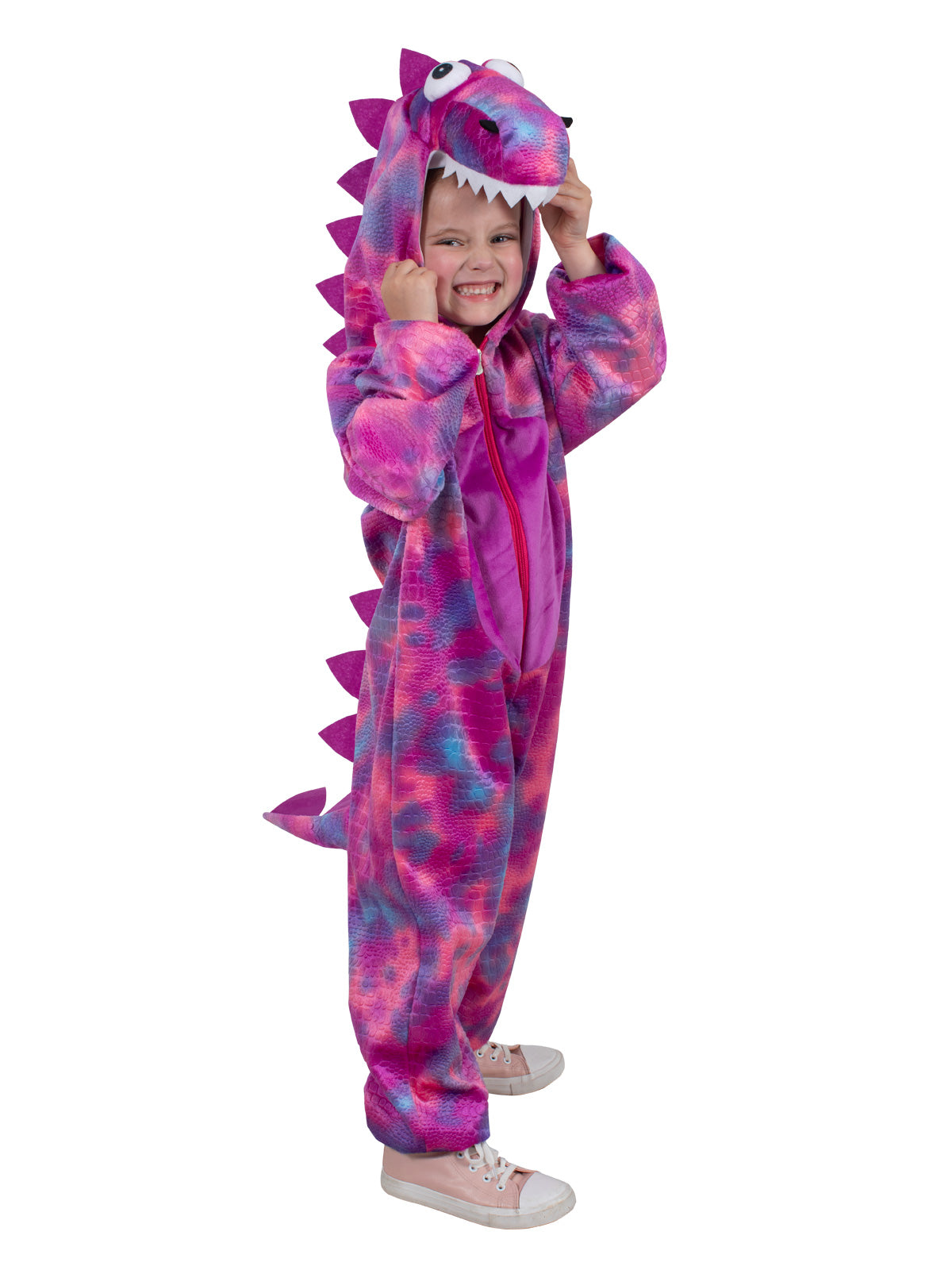 Roarin' Rex Pink Dinosaur Costume, Toddler image 1