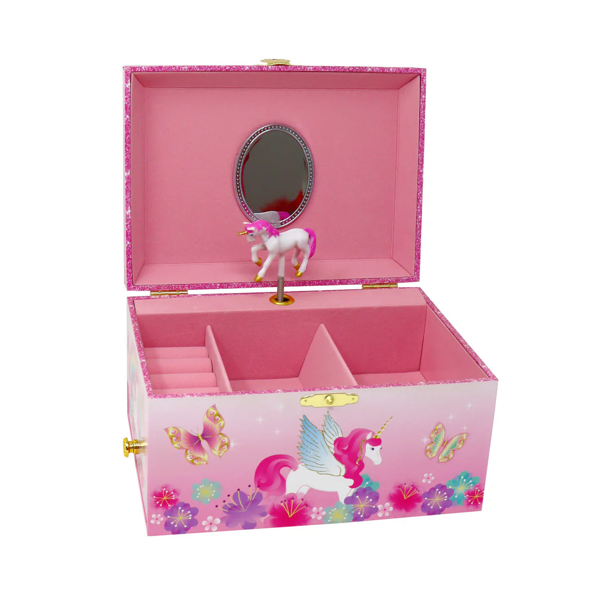 Pink Poppy - Unicorn Rainbow Luxury Music Box image 1