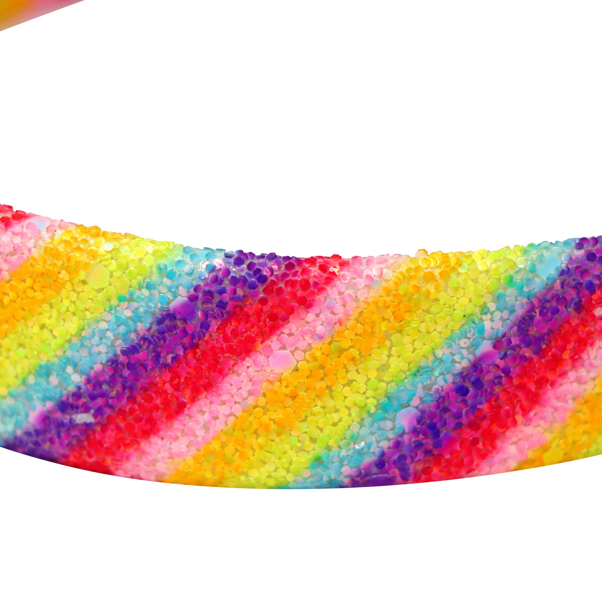 Pink Poppy Glitter Rainbow Headband image 1