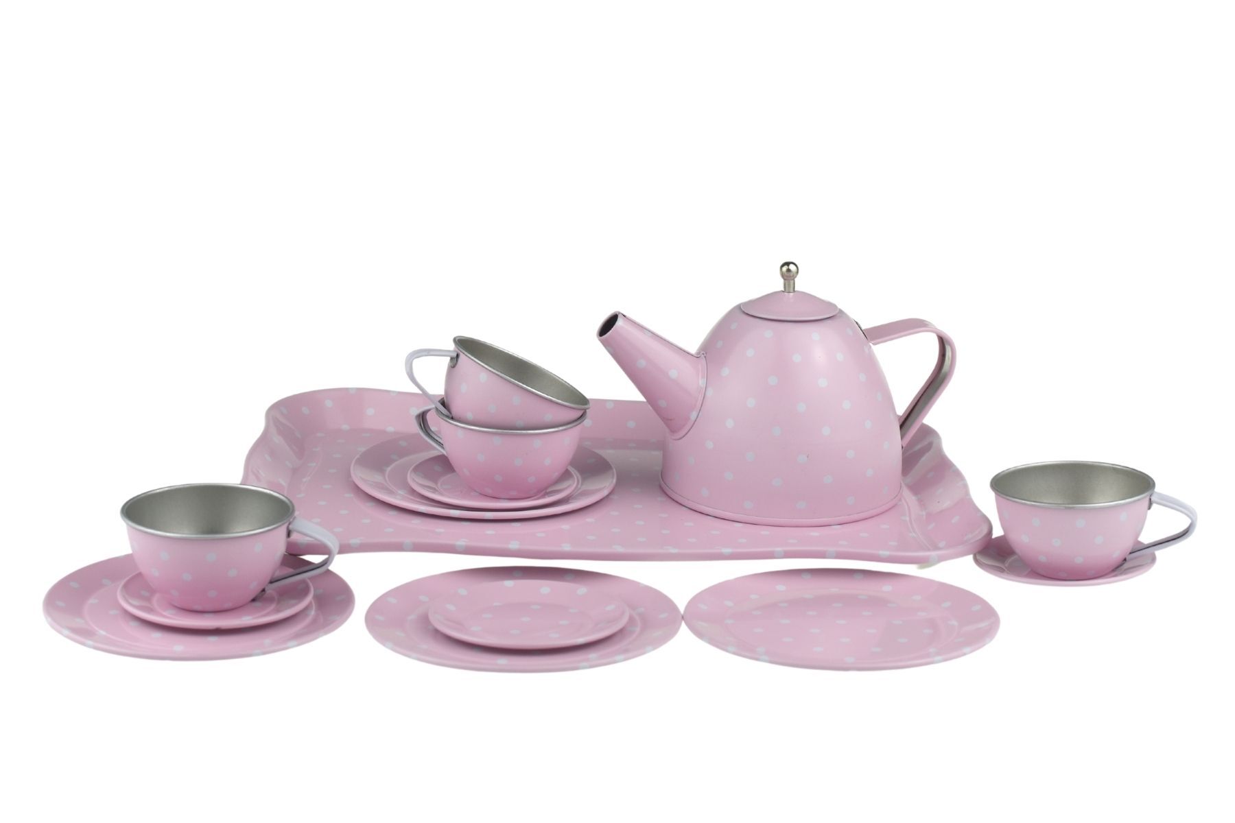 Pink Tin Tea Set in Suitcase 15pcs image 5