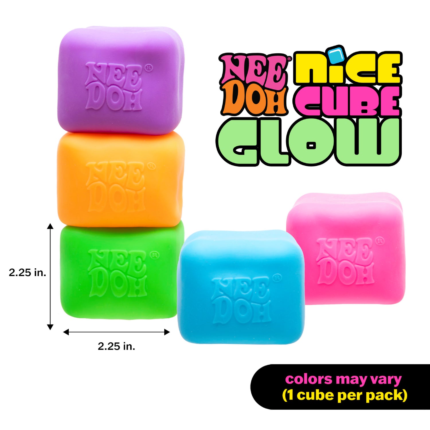 Nee Doh Glow in the Dark Nice Cube image 2
