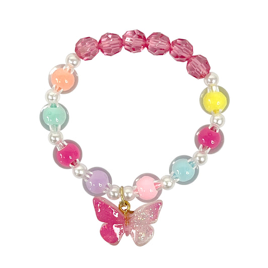 Pink Poppy Butterfly Bracelet image 0