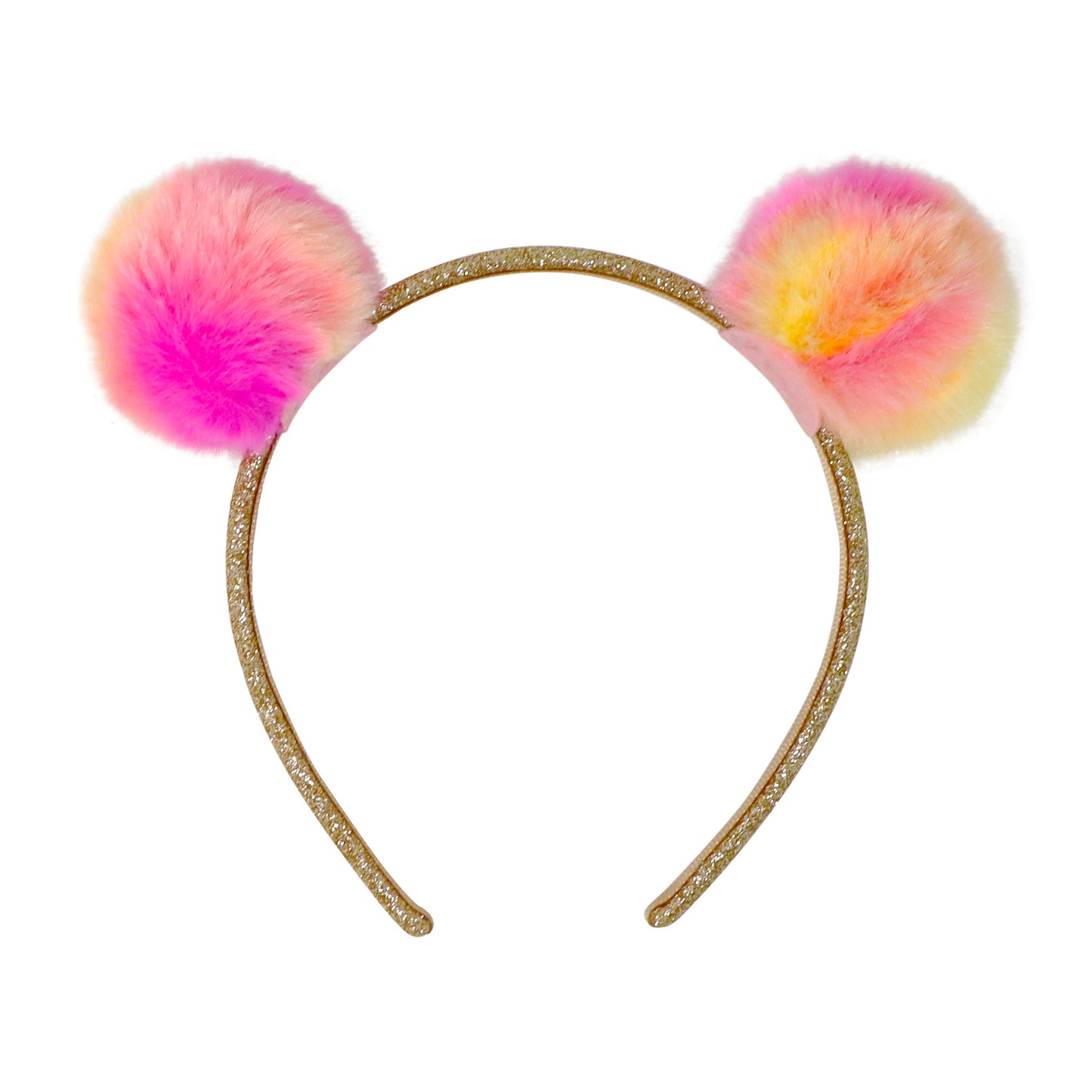 Pink Poppy Fluffy Pom Pom Headband image 1