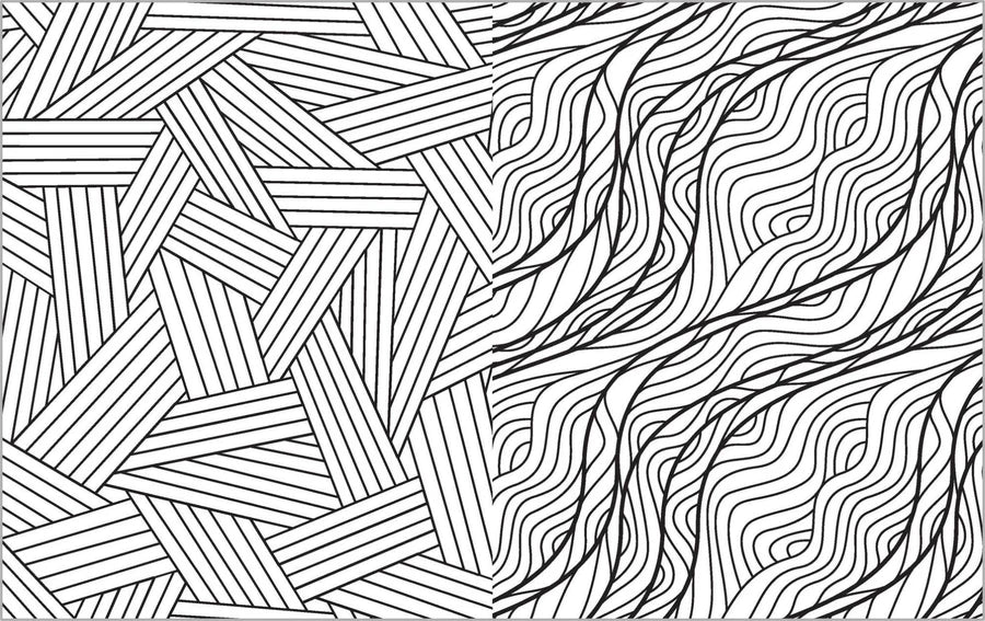 Colour Vibes - Adult Colouring Book - Patterns image 1