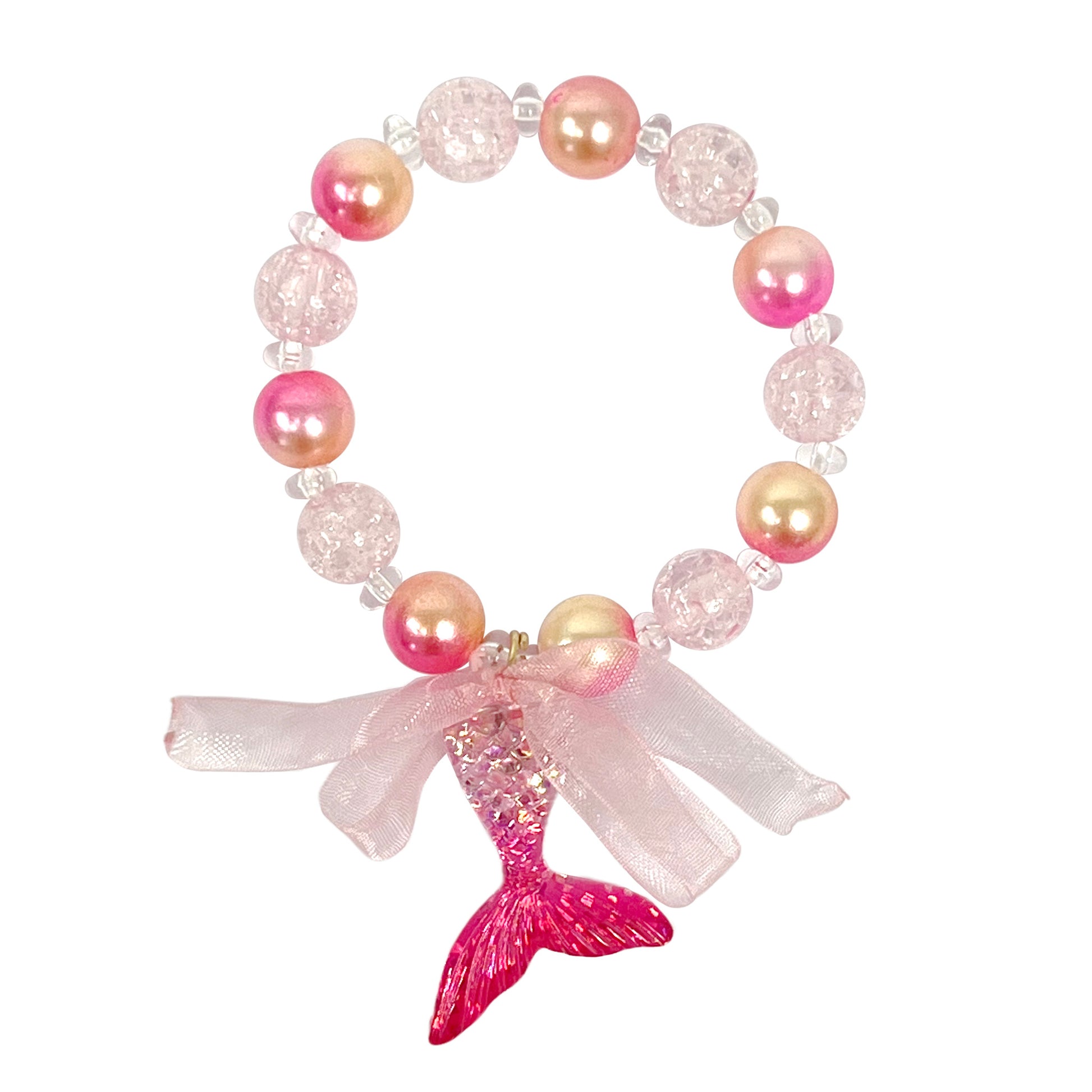 Pink Poppy Mermaid Tail Bracelet image 0
