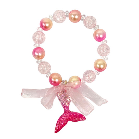 Pink Poppy Mermaid Tail Bracelet image 0