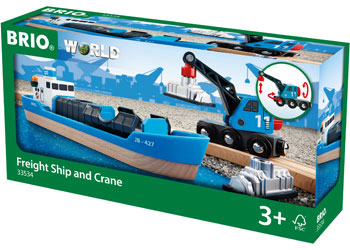 Brio - Container & Crane Wagon 4 piece image 0