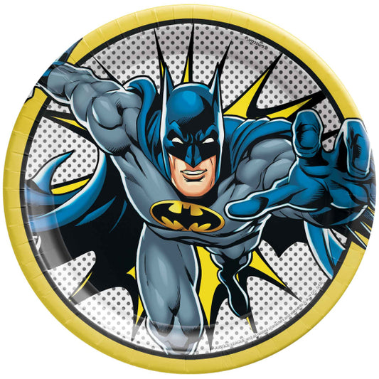 Batman Heros Unite 23cm Paper Plates 8 pc image 0