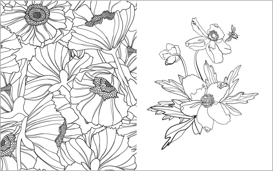 Colour Vibes - Adult Colouring Book - Botanical image 4