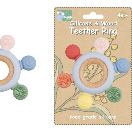 Koala Dream - Wooden and Silicone Sensory Teether Ring image 0