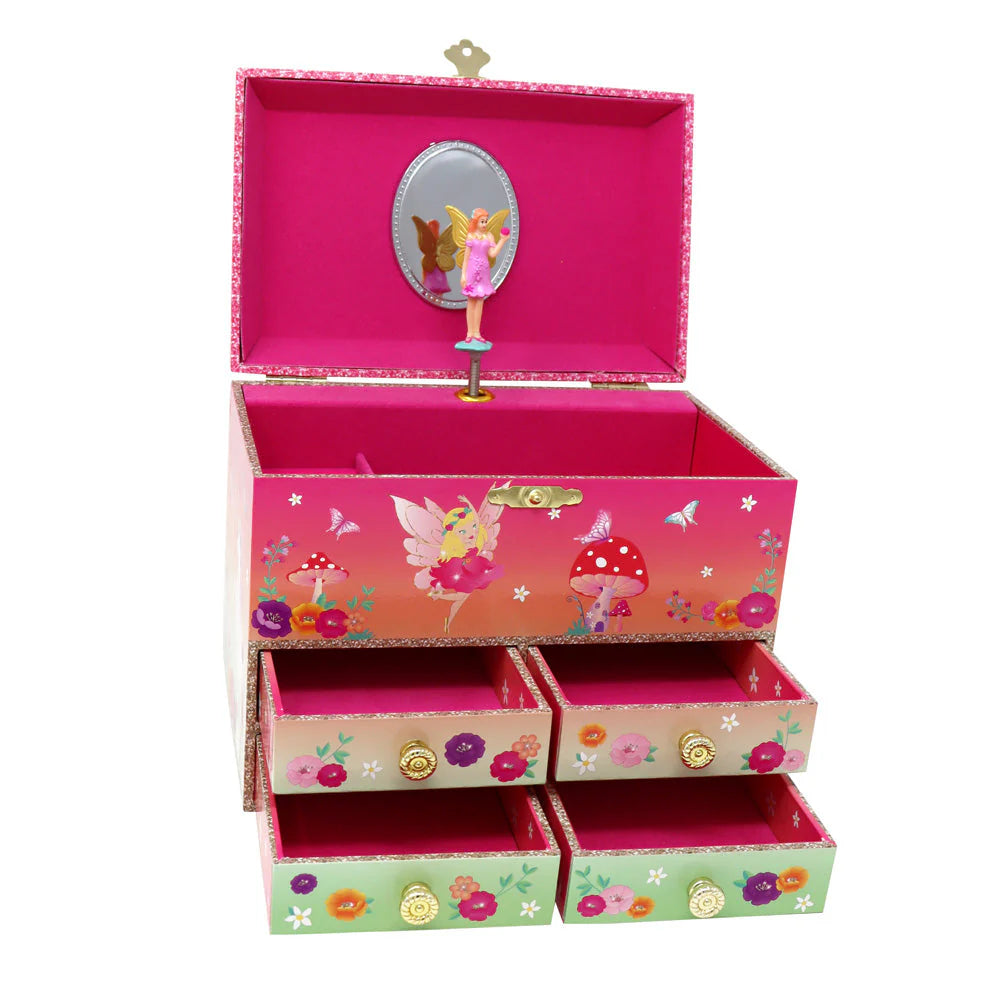 Pink Poppy - Unicorn & The Pixie Fairy Medium Musical Jewellery Box image 2