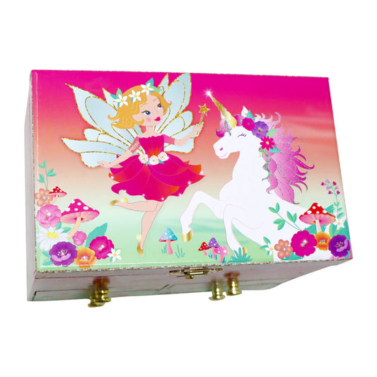 Pink Poppy - Unicorn & The Pixie Fairy Medium Musical Jewellery Box image 0