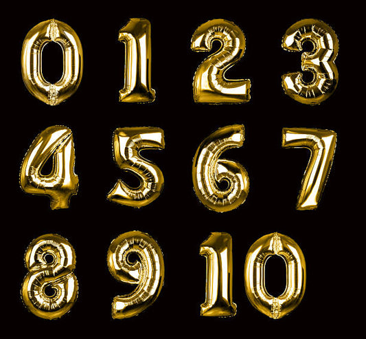 Helium Number Shaped Foil Balloon image 0