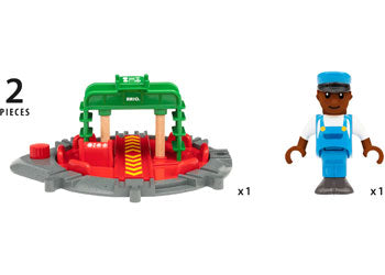 Brio - Turntable & Figure Train Track 2 pieces image 3