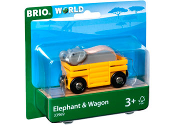 BRIO - Elephant and Wagon 2 pieces image 0