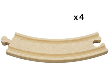 Brio - Large Curved Tracks 4 pieces image 2
