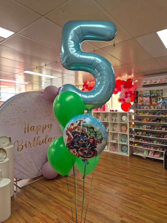 Foil Number and Round with Latex Balloons Display image 0