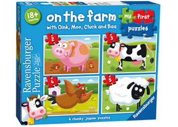 Ravensburger - On the Farm My First Puzzle 2/3/4/5p image 0