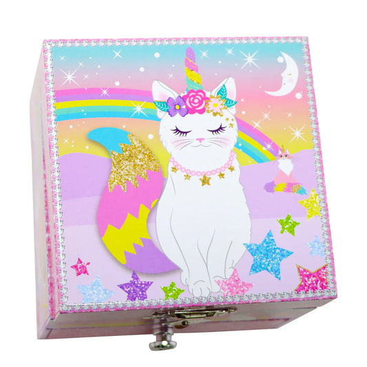 Pink Poppy - Caticorn Small Music Box image 0