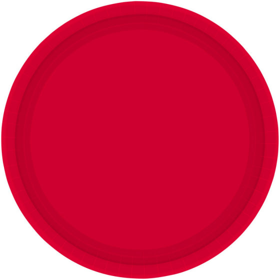 Paper Plates 23cm Round 20CT - Apple Red image 0