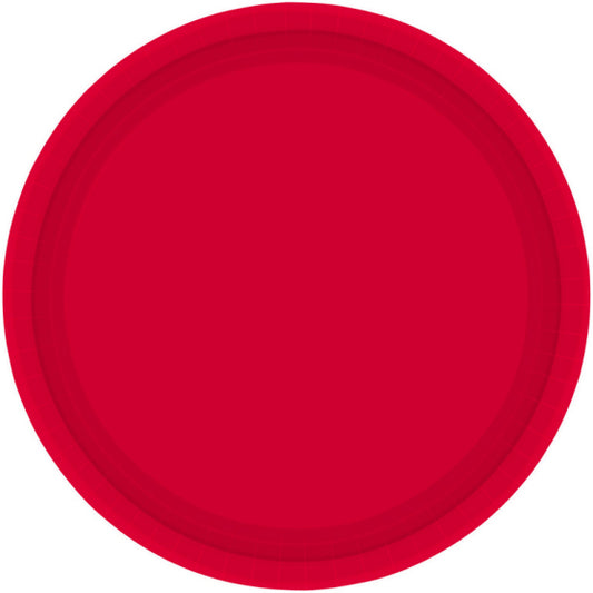 Paper Plates 23cm Round 20CT - Apple Red image 0