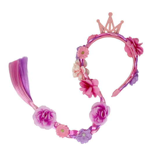 Pink Poppy Princess Braided Hair Headband image 0
