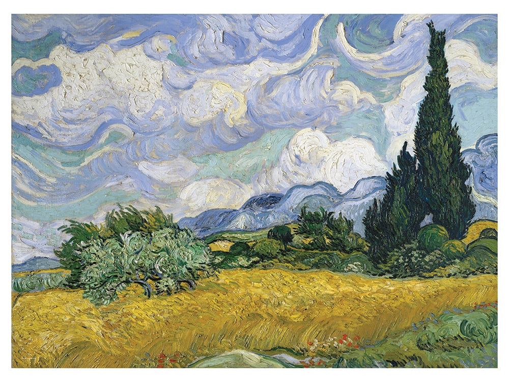 EuroGraphics Wheat Field with Cypresses by Vincent van Gogh 1000-Piece Puzzle image 1