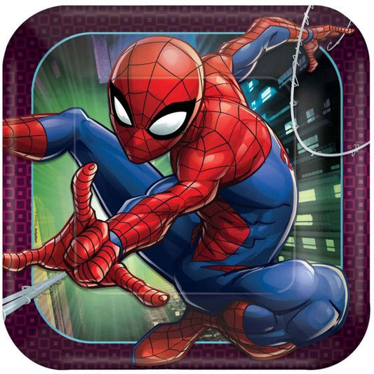 Spider-Man Webbed Wonder 23cm Square Paper Plates  image 0