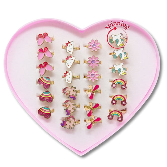 Pink Poppy Fidget Rainbow Ring image 0